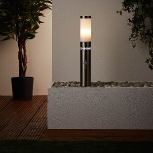 Lampa zewnętrzna Bole LED | Srebrna, czujnik ruchu - Brilliant