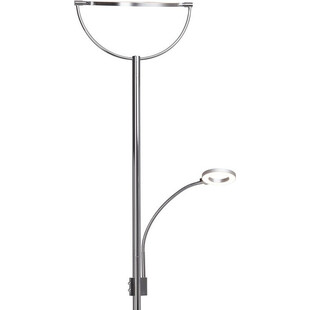 Lampa podłogowa nowoczesna Demian Led Satyna Nikiel/Chrom marki Brilliant