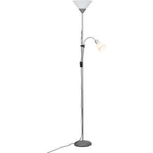 Lampa podłogowa szklana Spari LED - Srebrny/Biały | Brilliant