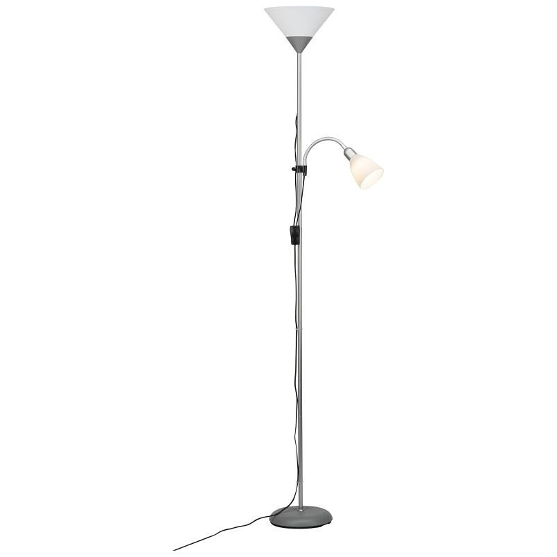 Lampa podłogowa szklana Spari LED - Srebrny/Biały | Brilliant