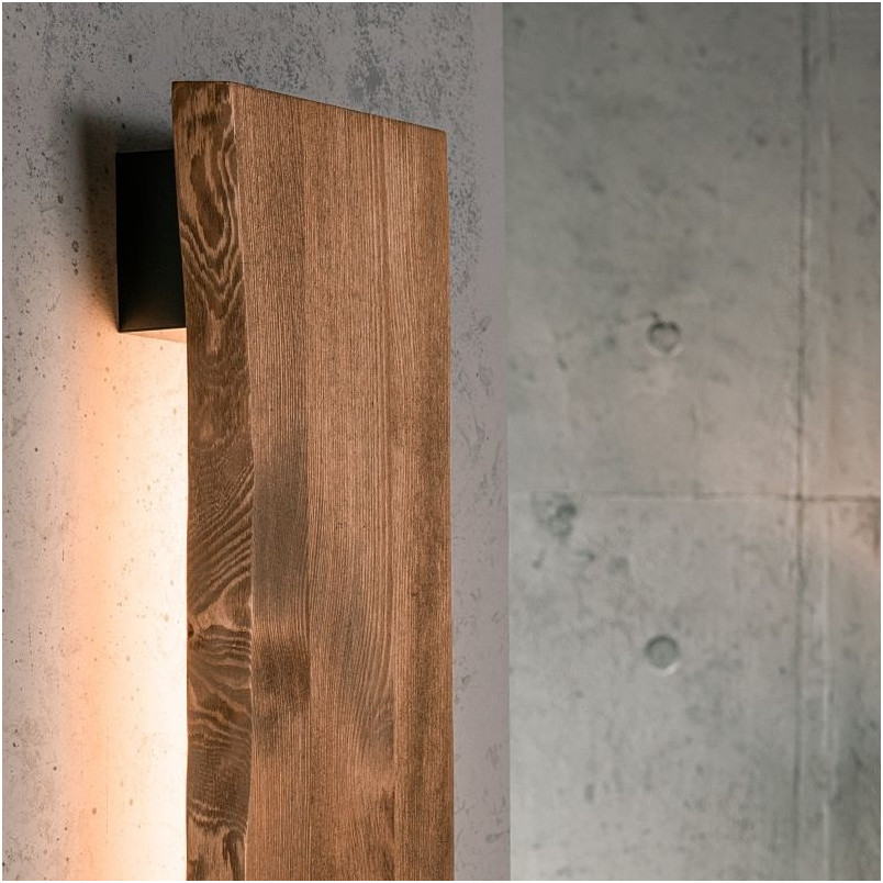 Kinkiet drewniany Feingold LED | Lampa do salonu i sypialni