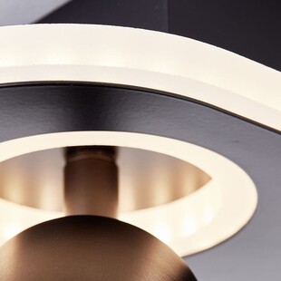 Plafon nowoczesny Kimon 40cm czarny - Brilliant | Oświetlenie LED