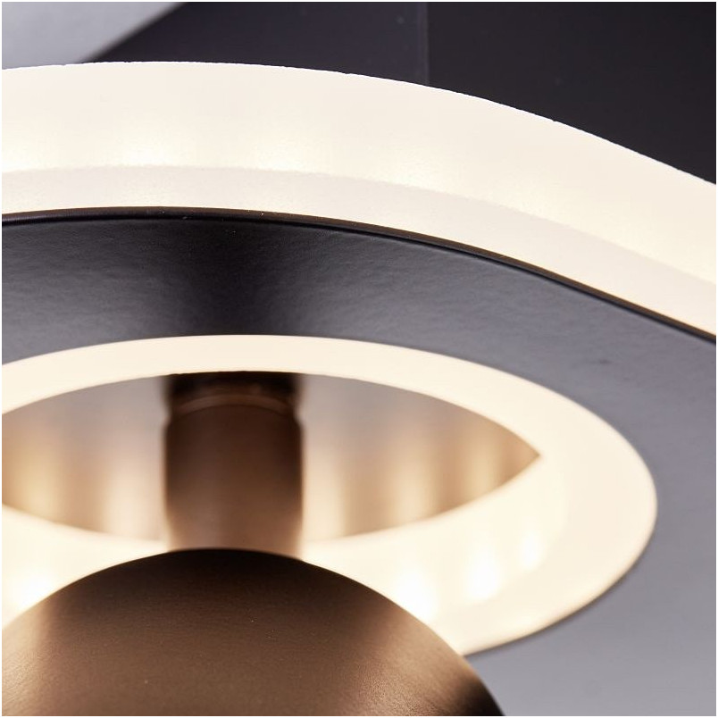Plafon nowoczesny Kimon 40cm czarny - Brilliant | Oświetlenie LED