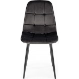 Krzesło welurowe pikowane K417 czarne Halmar | Elegancki design