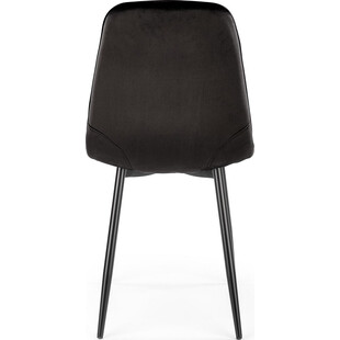 Krzesło welurowe pikowane K417 czarne Halmar | Elegancki design