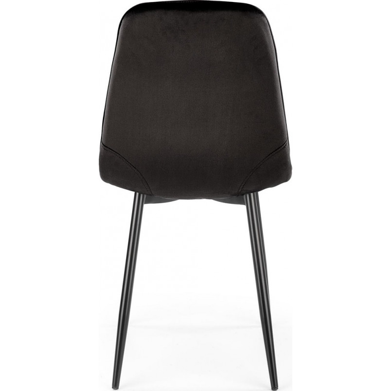 Krzesło welurowe pikowane K417 czarne Halmar | Elegancki design