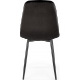 Krzesło welurowe pikowane K417 czarne Halmar | Elegancki design