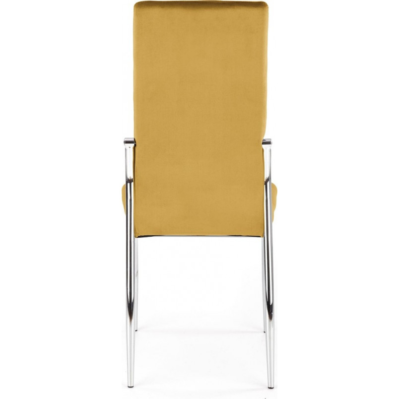 Krzesło welurowe nowoczesne K416 Velvet musztardowe Halmar