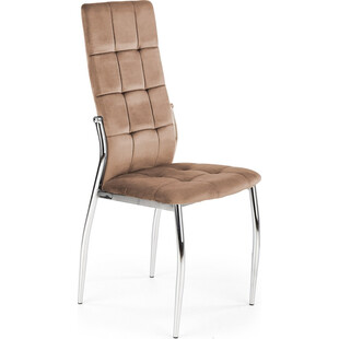 Krzesło welurowe nowoczesne K416 Velvet beżowe Halmar