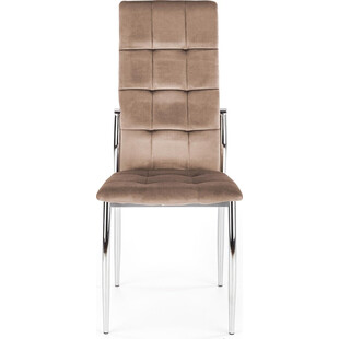 Krzesło welurowe nowoczesne K416 Velvet beżowe Halmar