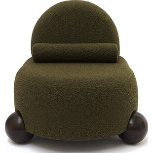 Fotel tapicerowany designerski Object076 olive green boucle NG Design