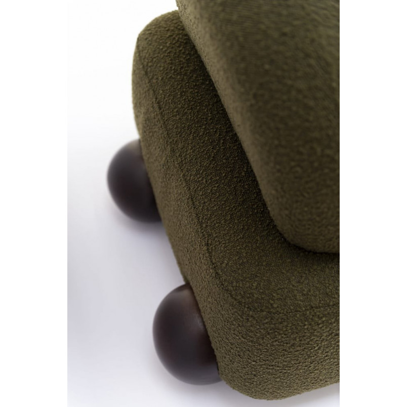 Fotel tapicerowany designerski Object076 olive green boucle NG Design