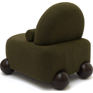Fotel tapicerowany designerski Object076 olive green boucle NG Design