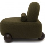 Fotel tapicerowany designerski Object076 olive green boucle NG Design