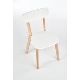 Krzesło drewniane Buggi białe Halmar | Skandynawski Design