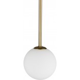 Kinkiet dekoracyjny szklana kula glamour Mika biało-złoty Step Into Design