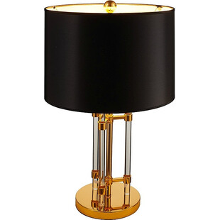 Lampa stołowa glamour czarno-złota | Step Into Design