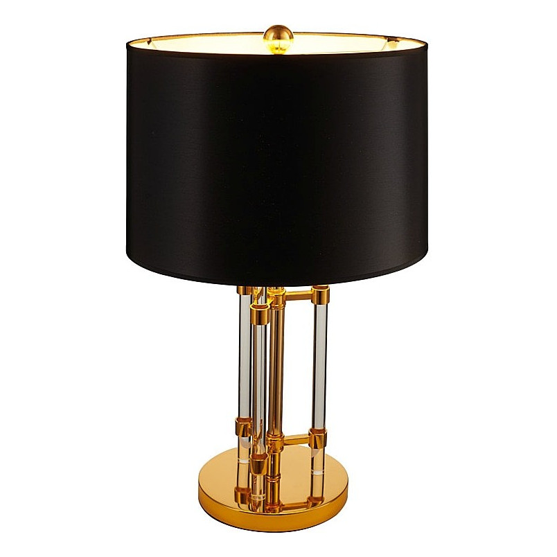 Lampa stołowa glamour czarno-złota | Step Into Design