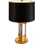 Lampa stołowa glamour czarno-złota | Step Into Design