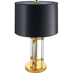Lampa stołowa glamour czarno-złota | Step Into Design