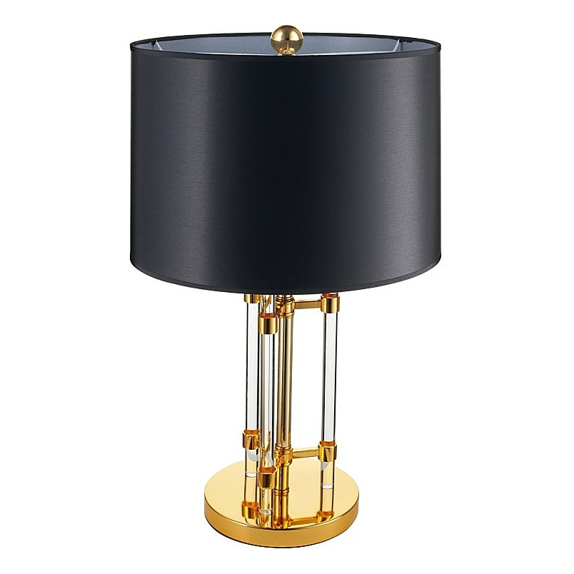 Lampa stołowa glamour czarno-złota | Step Into Design