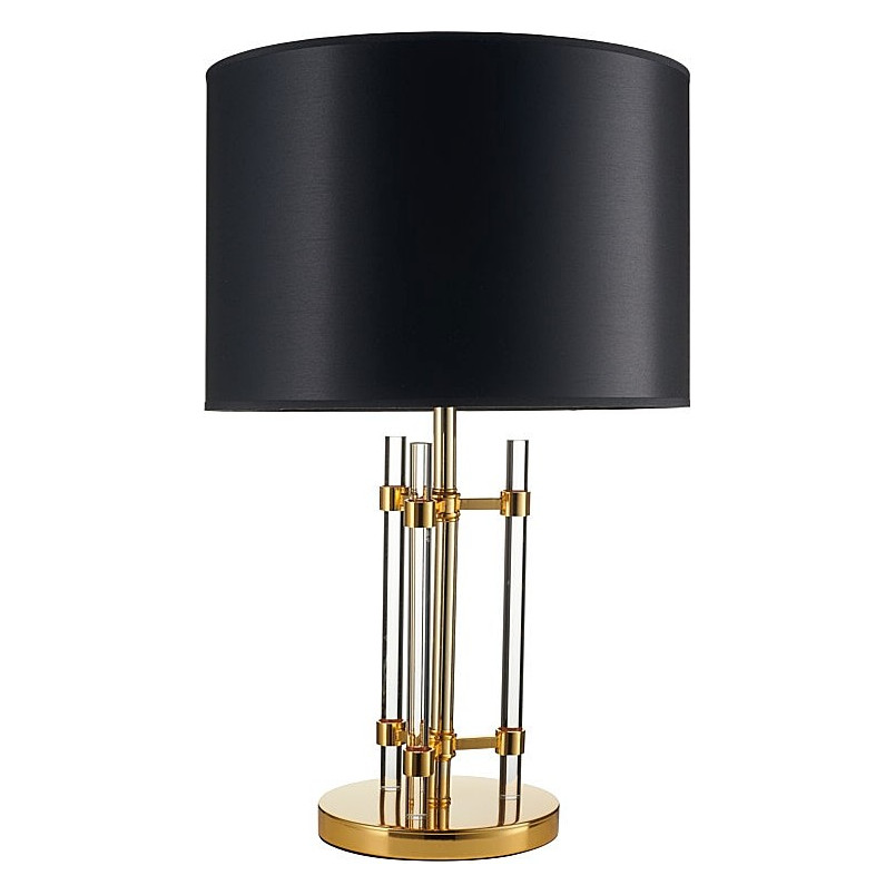Lampa stołowa glamour czarno-złota | Step Into Design