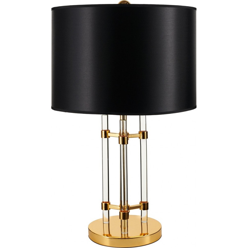 Lampa stołowa glamour czarno-złota | Step Into Design