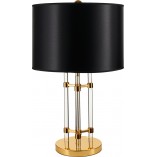 Lampa stołowa glamour czarno-złota | Step Into Design