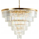 Lampa wisząca kryształowa glamour Splendore 100cm przezroczysty / złoty Step Into Design