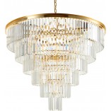 Lampa wisząca kryształowa glamour Splendore 100cm przezroczysty / złoty Step Into Design