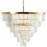 Lampa wisząca kryształowa glamour Splendore 100cm przezroczysty / złoty Step Into Design