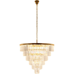Lampa wisząca kryształowa glamour Splendore 100cm przezroczysty / złoty Step Into Design