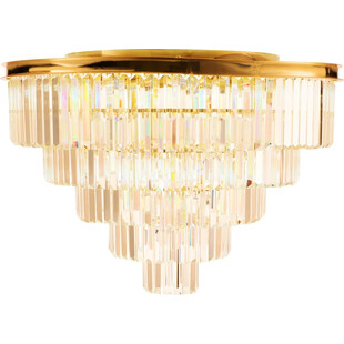 Plafon kryształowy glamour Splendore 80cm przezroczysty / złoty Step Into Design