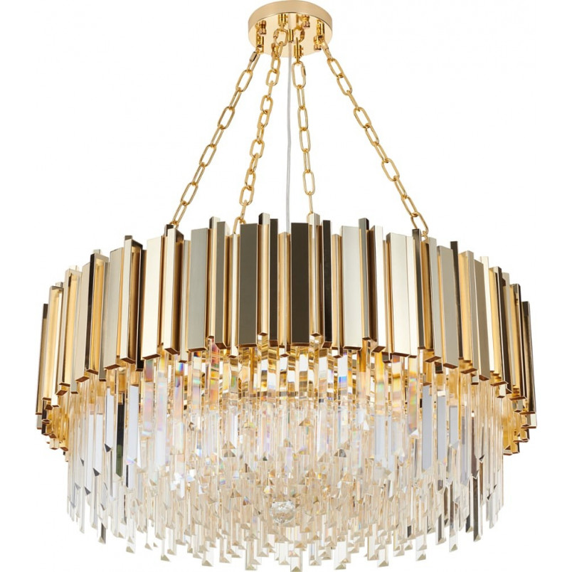 Lampa wisząca Rea | Kryształowa, Glamour, Złota - Step Design