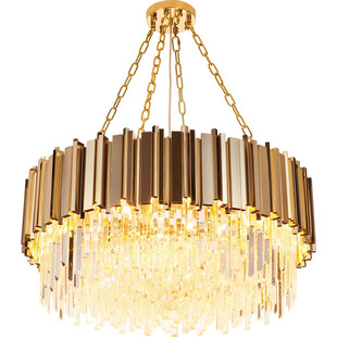 Lampa wisząca kryształowa glamour Rea 80cm złota Step Into Design