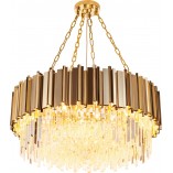 Lampa wisząca Rea | Kryształowa, Glamour, Złota - Step Design