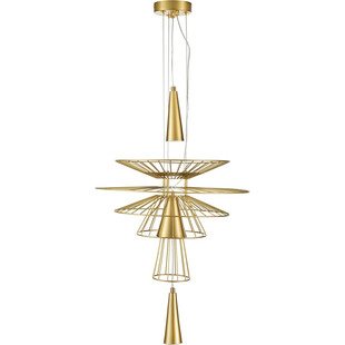 Lampa wisząca druciana designerska Susso 40cm złota Step Into Design