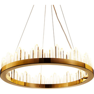 Lampa wisząca kryształowa glamour Lusso LED 60cm złota Step Into Design
