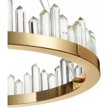 Lampa wisząca kryształowa glamour Lusso LED 60cm złota Step Into Design