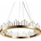 Lampa wisząca kryształowa glamour Lusso LED 60cm złota Step Into Design
