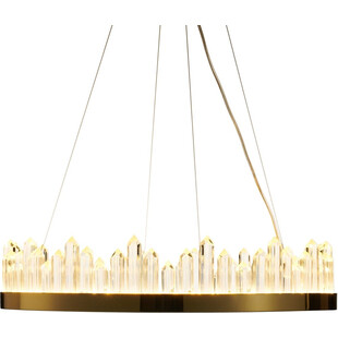 Lampa wisząca kryształowa glamour Lusso LED 60cm złota Step Into Design