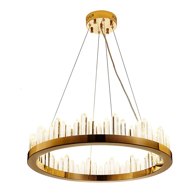 Lampa wisząca kryształowa glamour Lusso LED 60cm złota Step Into Design