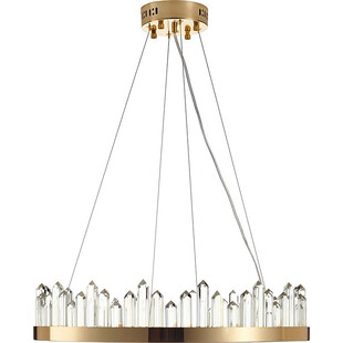 Lampa wisząca kryształowa glamour Lusso LED 60cm złota Step Into Design