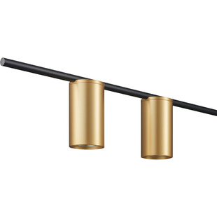 Lampa wisząca Lungo 135cm złoto-czarna | Step Into Design