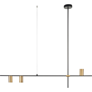 Lampa wisząca podłużna Lungo 135cm czarno-złota Step Into Design