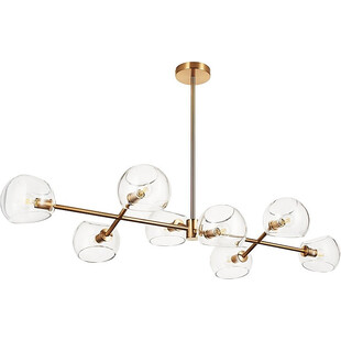 Lampa sufitowa szklana designerska Cosmic VIII 120cm przezroczysty / złoty Step Into Design