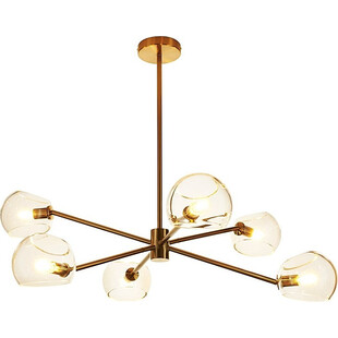 Lampa sufitowa szklana designerska Cosmic VI 75cm przezroczysty / złoty Step Into Design