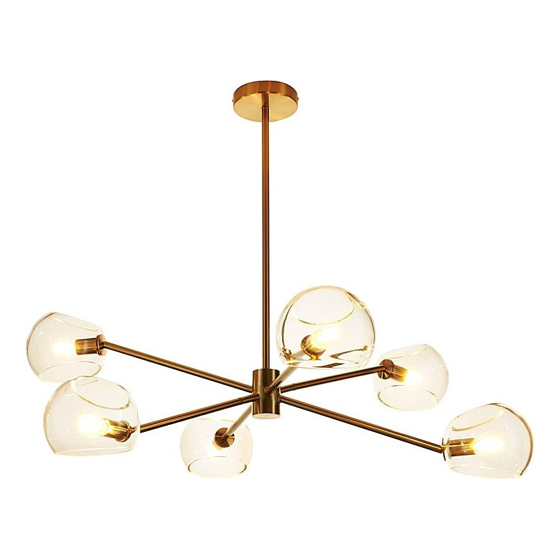 Lampa sufitowa szklana designerska Cosmic VI 75cm przezroczysty / złoty Step Into Design
