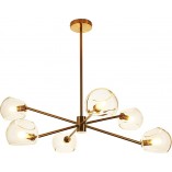 Lampa sufitowa szklana designerska Cosmic VI 75cm przezroczysty / złoty Step Into Design