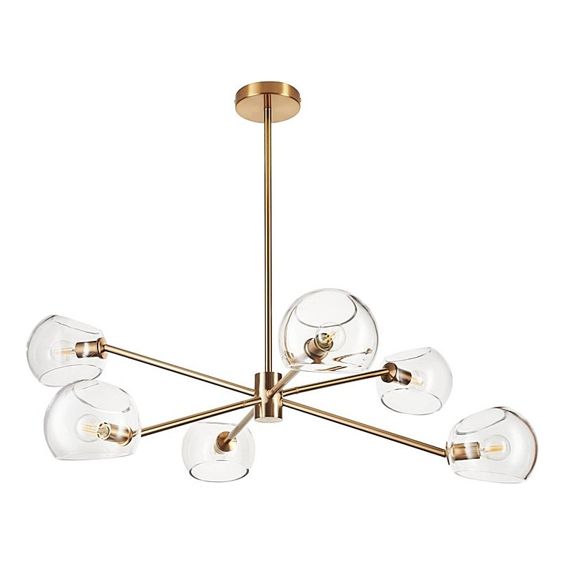 Lampa sufitowa szklana designerska Cosmic VI 75cm przezroczysty / złoty Step Into Design